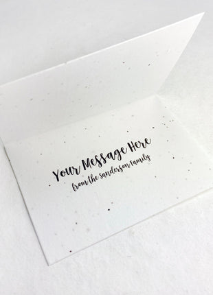 Personalized Holiday Cards - Add Message, Pick Image - Handmade Seed Paper - Set of 10 with Envelopes