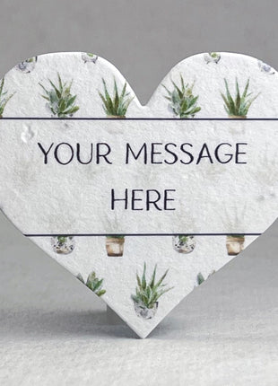 Custom Personalized Seed Paper Hearts - 2.5" x 2.85" - Handmade Paper with Wildflower Seeds - Pattern Art