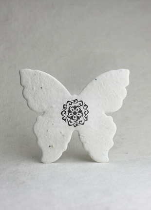 Seed Paper Butterflies - Upload Art or Logo - 3" x 2.85" - Choose Your Paper Style - Set of 18